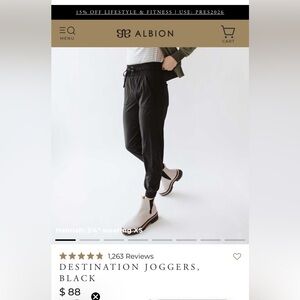 Albion fit Joggers designation joggers color indigo size XS petite